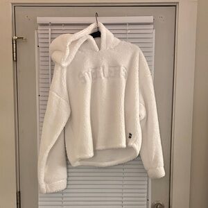 White Fleece Hoodie